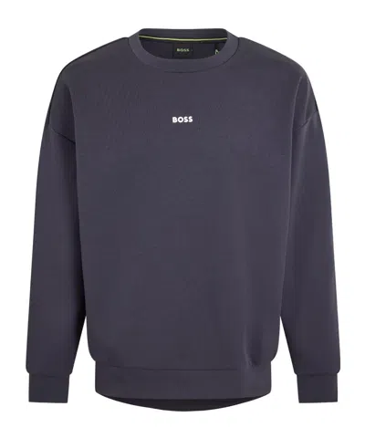Hugo Boss Crewneck Sweatshirt In Blue