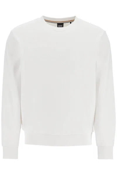 Hugo Boss Crewneck Sweatshirt With Logo In White