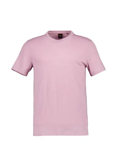 Hugo Boss Crew-neck T-shirt In Pink