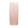 Hugo Boss Crinkle-plissé Skirt With Tonal Waistband In Pink