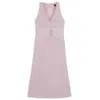 Hugo Boss Crinkle-satin Dress With Gathered Front In Pink