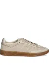 Hugo Boss Crocodile-effect Suede Sneakers In Neutral