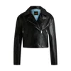 Hugo Boss Crocodile-embossed Biker Jacket In Faux Leather In Black
