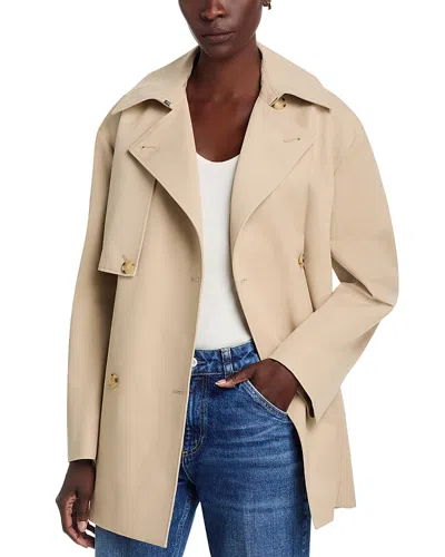 Hugo Boss Cromas Trench Coat In Gray