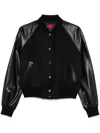 Hugo Boss Cropped Bomber Jacket In Black