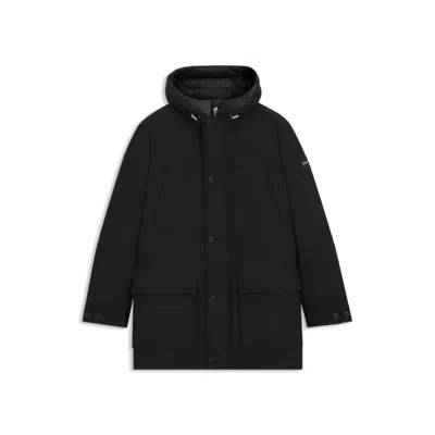 Hugo Boss Cropped Down Jacket With Water-repellent Finish In Black
