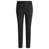 Hugo Boss Cropped Slim-fit Trousers With Zipped Hems In Black