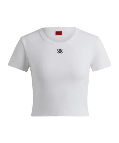 Hugo Boss Cropped Tshirt In White