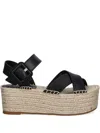 Hugo Boss Cross-strap Espadrilles In Black