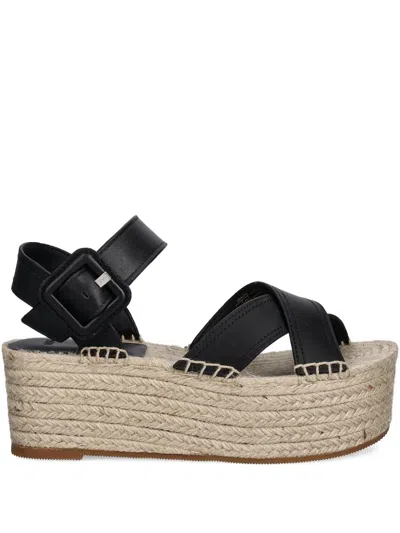 Hugo Boss Cross-strap Espadrilles In Black