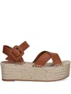 Hugo Boss Cross-strap Espadrilles In Brown