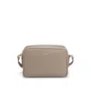 Hugo Boss Crossbody Bag In Grained Leather With Logo Lettering In Brown