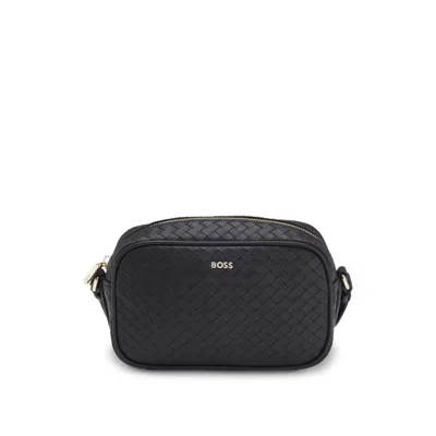 Hugo Boss Crossbody Bag With Square Print In Black