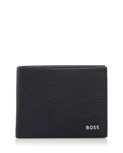 Hugo Boss Crosstown Bifold Leather Wallet In Black