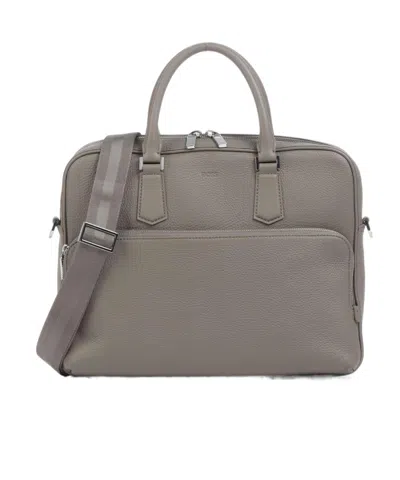 Hugo Boss Crosstown Briefcase In Gray