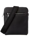 Hugo Boss Crosstown Leather Envelope Pouch In Black