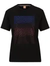 Hugo Boss Black Cotton T-shirt In Black