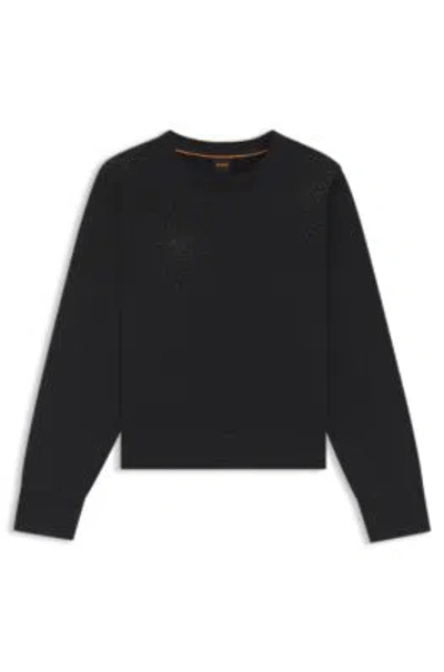 Hugo Boss Crystal-artwork Sweatshirt In Cotton Terry In Multi
