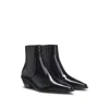 Hugo Boss Cuban-heel Ankle Boots In Polished Leather