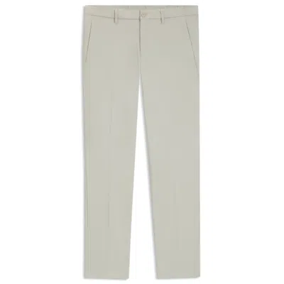 Hugo Boss Cuffed Pants In Water-repellent Four-way-stretch Twill In Gray