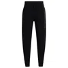HUGO BOSS CUFFED TRACKSUIT BOTTOMS IN FRENCH TERRY WITH LOGO PRINT