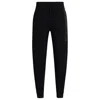Hugo Boss Cuffed Tracksuit Bottoms In French Terry With Logo Print In Black