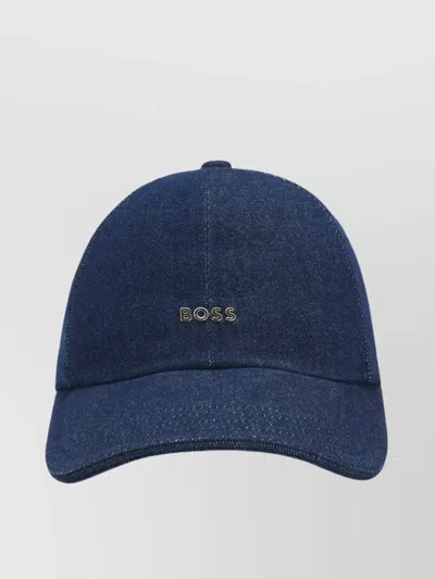 Hugo Boss Curved Brim Denim Texture Hat