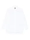 Hugo Boss Curved-hem Cotton Shirt In White