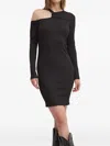 Hugo Boss Cut-out Long-sleeve Mini Dress In Black