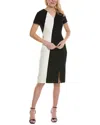 Hugo Boss Dahota Colorblock Sheath Dress In Black