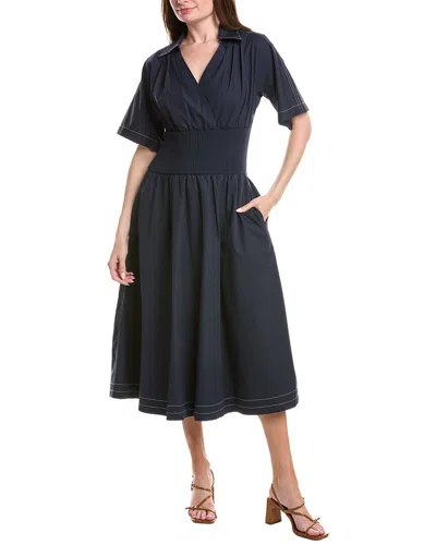 Hugo Boss Dakari Midi Dress In Blue
