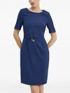 Hugo Boss Daleah Belted Dress In Blue