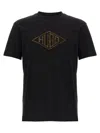Hugo Boss Cotton-jersey T-shirt With Geometric Logo Embroidery In Black