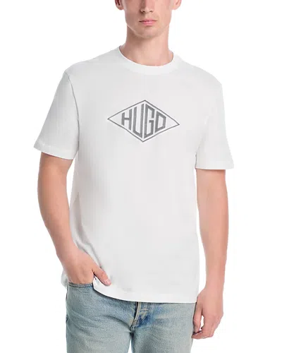 Hugo Boss Relaxed-fit T-shirt In Cotton With Embroidered Logo In White