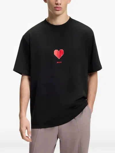 Hugo Boss Dalentin Origami-print T-shirt In Multi