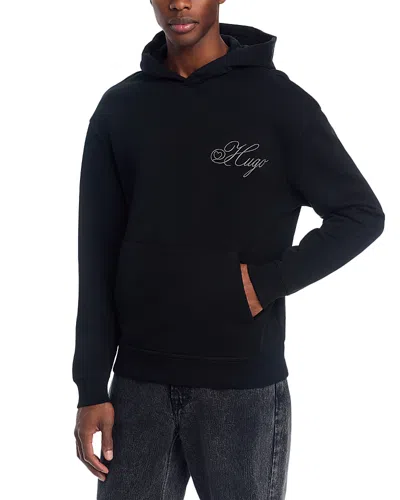 Hugo Boss Dalento Logo Hoodie In Black