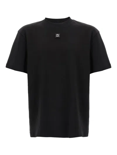 Hugo Boss Dalile Metallic Logo T-shirt In Black