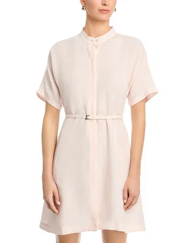 Hugo Boss Dalinia Belted Short-sleeve Mini Dress In White