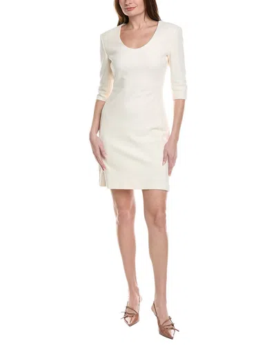 Hugo Boss Damisia Ribbed Mini Dress In White
