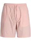 Hugo Boss Dan Drawstring Cotton Shorts In Pink
