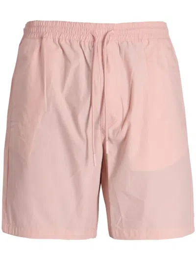 Hugo Boss Dan Drawstring Cotton Shorts In Pink