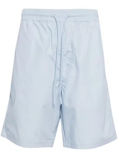 Hugo Boss Cotton Deck Shorts In Blue