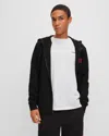 Hugo Boss Daple212 Mens Zip Through Hoodie Nos In Black