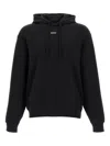 Hugo Boss Dapo Logo-print Drawstring Hoodie In Black