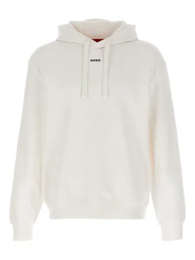 Hugo Boss Dapo Logo-embellished Hoodie In White