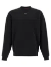 Hugo Boss Cotton-terry Sweatshirt With Logo Print In Black