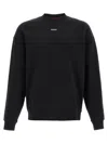 Hugo Boss Cotton-terry Sweatshirt With Logo Print In Black