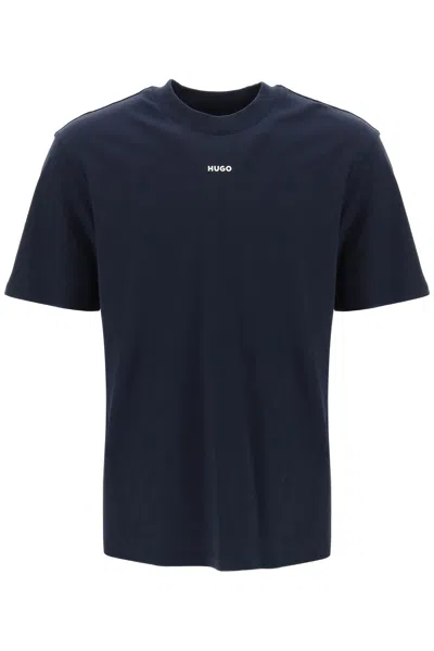 Hugo Boss Dapolino Crew-neck T-shirt In Dark Blue (black)