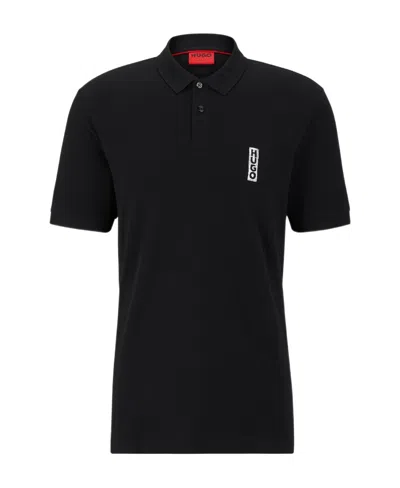 Hugo Boss Darakorum Logo-print Polo Shirt In Black