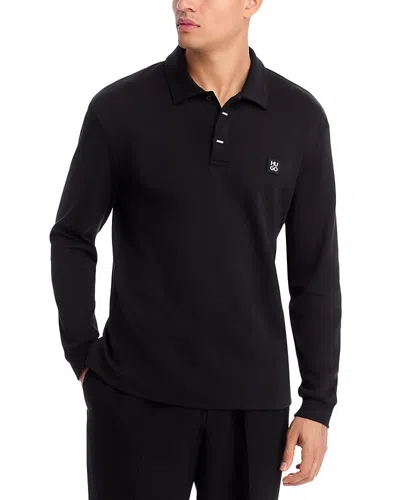 Hugo Boss Boss Men Regular Fit Polo Shirt In Interlock Cotton In Black